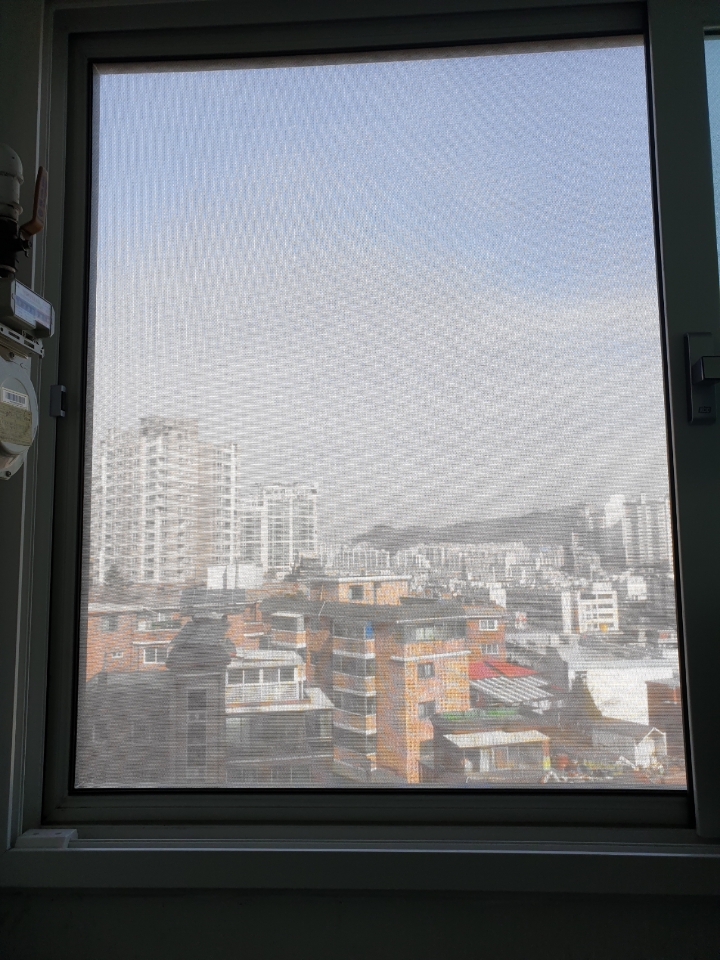 홍제동 한화 아파트 티엔나노방진망 설치